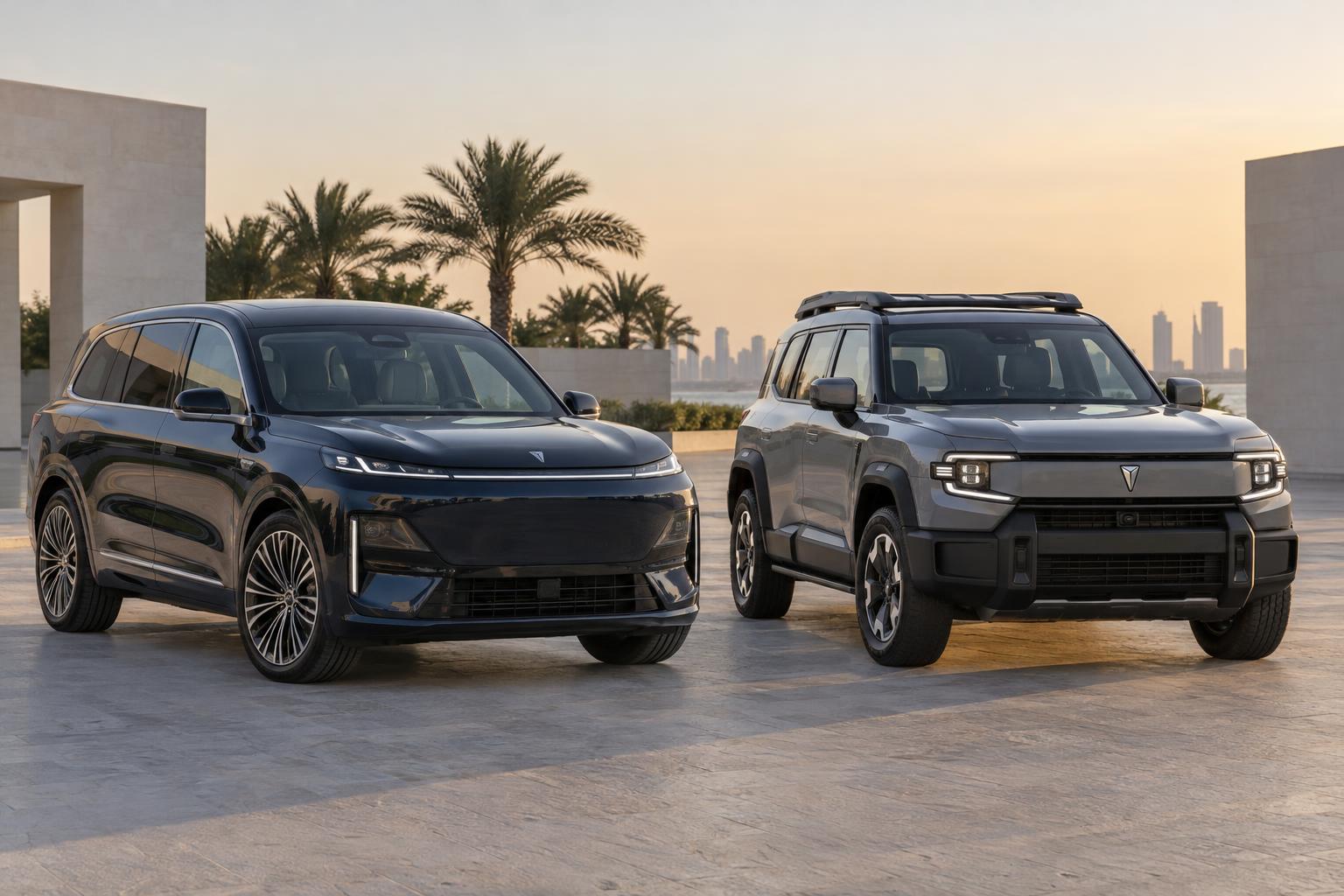 DEEPAL S09 and G318 shown as distinct models in a Gulf vehicle presentation setting.