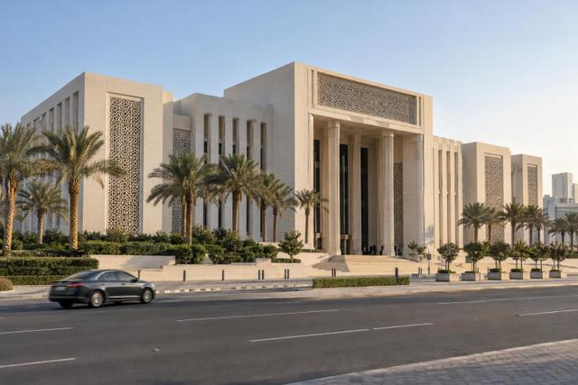 Exterior view of Qatar's Shura Council building in Doha.