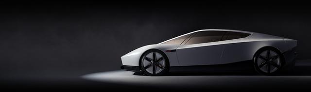 Side profile of the 2026 Tesla Roadster in Ano White with flush aerodynamics and thin-spoke wheels.